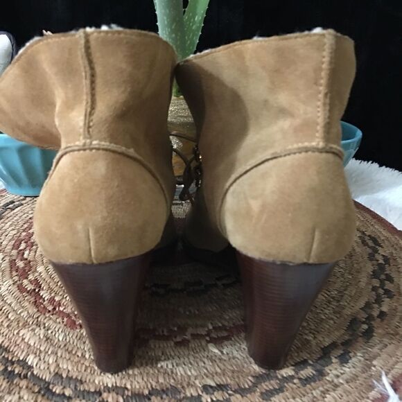 Michael Kors Leather Suede Moccasin wedge Booties - Picture 8 of 16